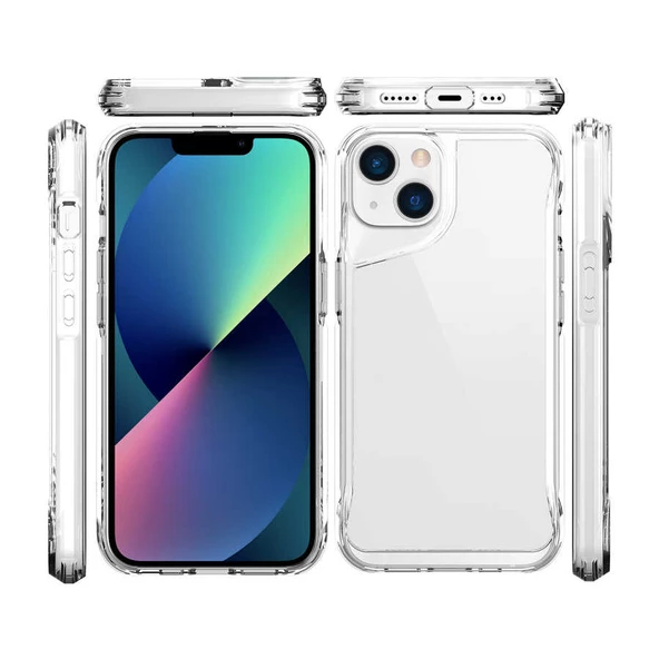 Vendas iPhone 14 Uyumlu (iPhone 14) Door Serisi Darbe Dirençli Airbag Köşeli Shock Proof T-Max Kılıf - 5