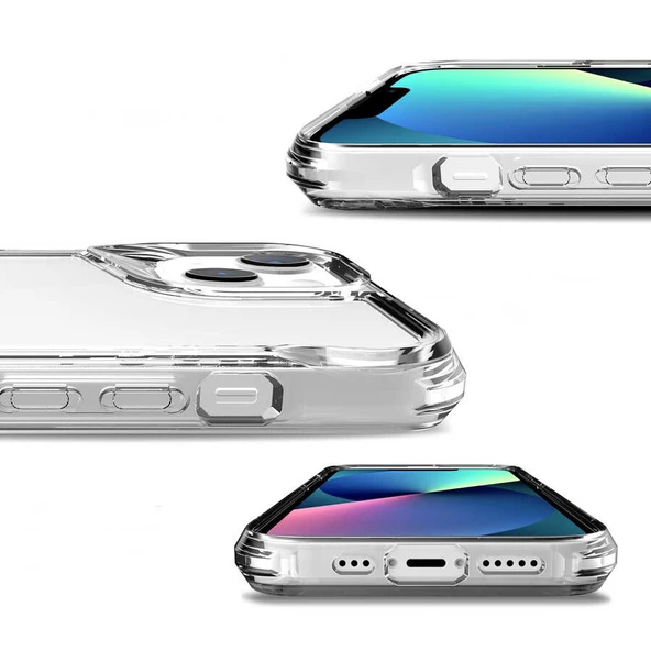 Vendas iPhone 14 Uyumlu (iPhone 14) Door Serisi Darbe Dirençli Airbag Köşeli Shock Proof T-Max Kılıf - 4