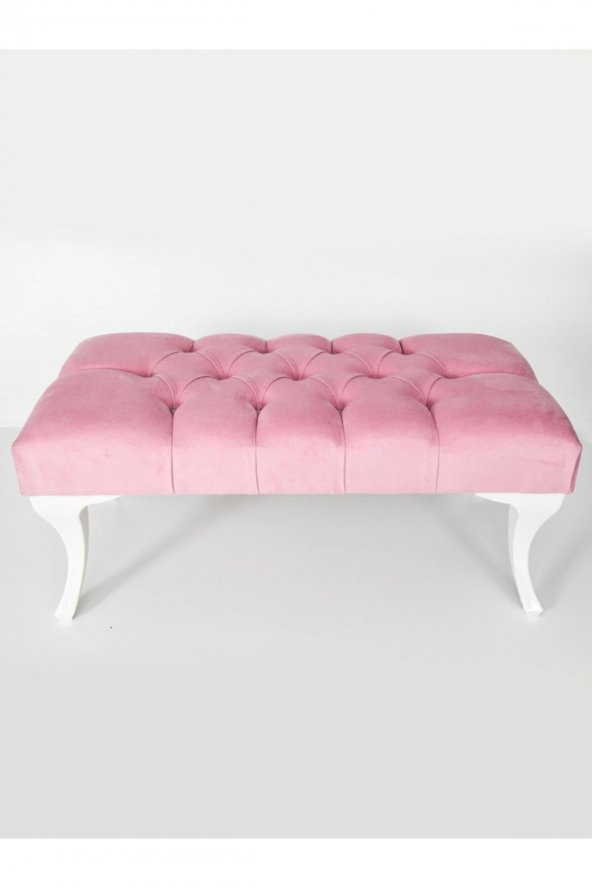 Ekon Puf & Benç 45*90-Pls Ayak Silenebilir Kumaş Pembe K1