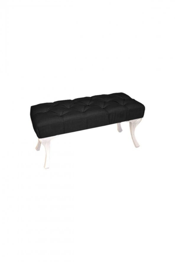 Ünüvar Konsept Puf & Benç 45X90-Pls Ayak Silenebilir Kumaş Siyah K1