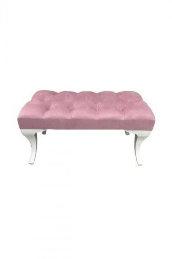 Ünüvar Konsept Puf & Benç 45*90-Pls Ayak Silenebilir Kumaş Pembe K1