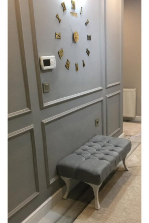 Ünüvar Konsept Puf & Benç 45*90-Pls Ayak Silenebilir Kumaş Antrasit