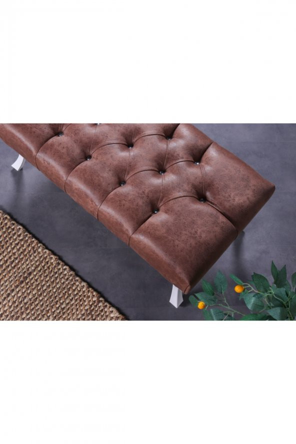 Stoker Puf & Benç 45*90-Pls Ayak Silenebilir Kumaş Kahve - 2