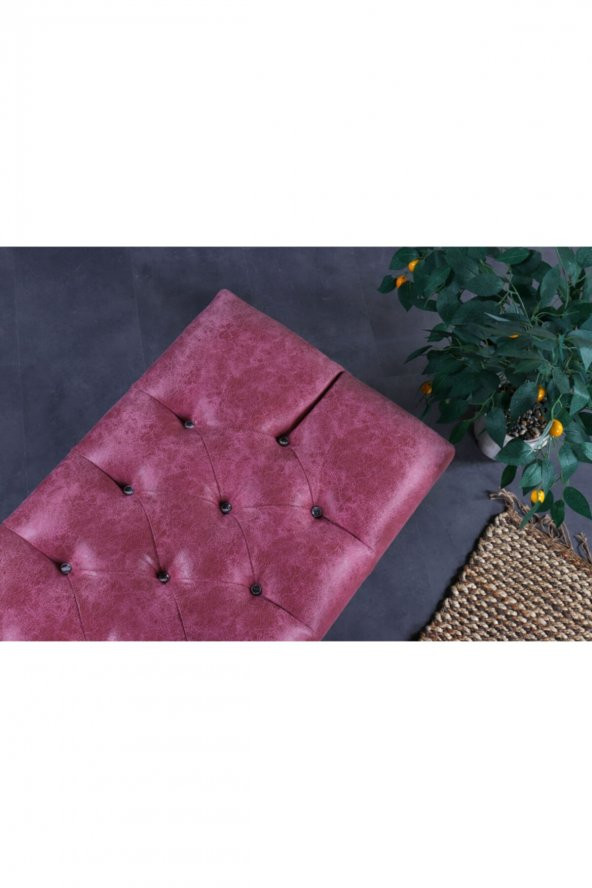 Stoker Puf & Benç 45*90-Pls Ayak Silenebilir Kumaş Bordo - 2