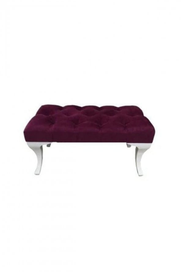 Teknor Puf & Benç 45*90-Pls Ayak Silenebilir Kumaş Bordo