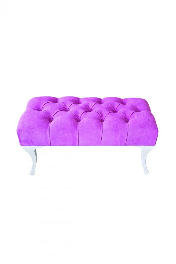 Puffy Home Puf & Benç 45*90-Pls Ayak Silenebilir Kumaş Pembe