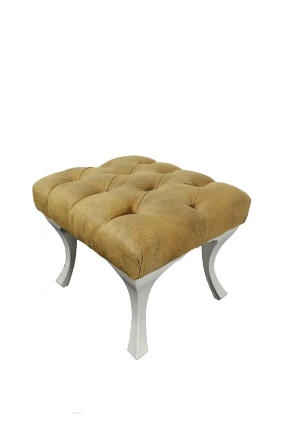 ÜNÜVAR KONSEPT  Puf & Benç 45*45-Pls Ayak Silenebilir Kumaş Sarı K1 - Resim 2