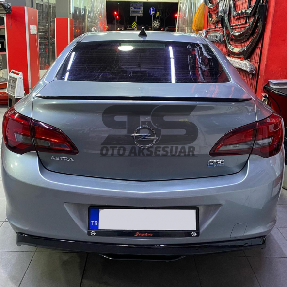 Sts Oto Aksesuar Opel Astra J Sedan Kasa Bagaj Üstü Slim Spoiler Piano Black Parlak - 3