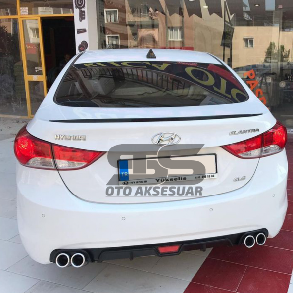 Sts Oto Aksesuar Hyundai Elantra 2012-2017 Bagaj Üstü Spoiler Bagaj Çıtası Piano Black - 3