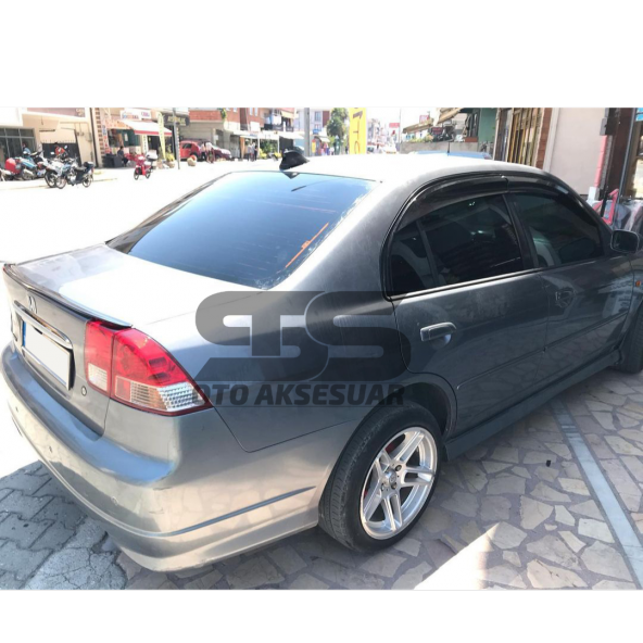 Sts Oto Aksesuar Honda Vtec 2001-2005 Bagaj Üstü Slim Spoiler Parlak Siyah