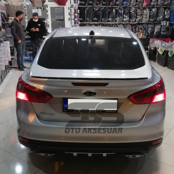 Sts Oto Aksesuar Ford Focus (12-18) 3, 3.5, 4 Sedan Kasa Bagaj Üstü Spoiler - 5