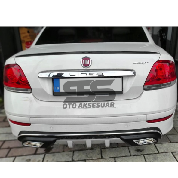 Sts Oto Aksesuar Fiat Linea Bagaj Üstü Spoiler Bagaj Çıtası Piano Black - 5