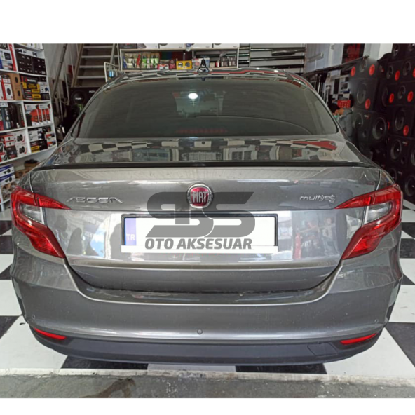 Sts Oto Aksesuar Fiat Egea Bagaj Üstü Slim Spoiler Parlak Siyah - 4