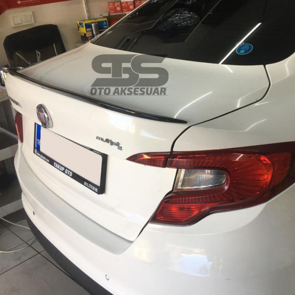 Sts Oto Aksesuar Fiat Egea Bagaj Üstü Slim Spoiler Parlak Siyah - 7