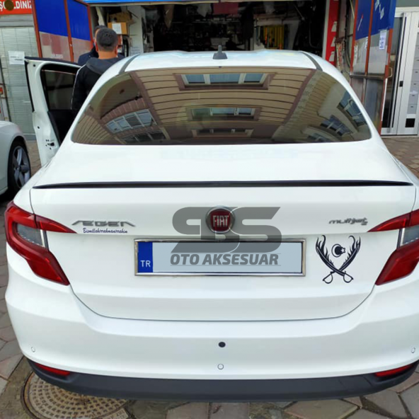 Sts Oto Aksesuar Fiat Egea Bagaj Üstü Slim Spoiler Parlak Siyah - 11