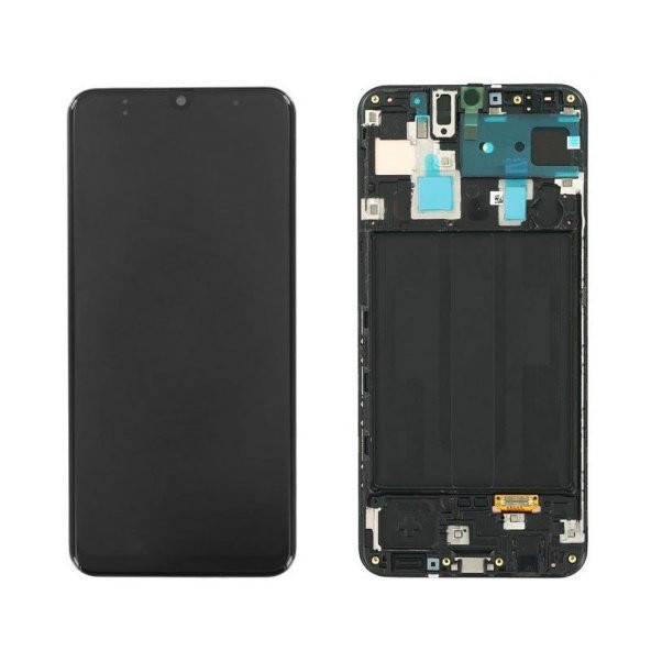 Kdr Samsung Galaxy A30 SM-A305 Lcd Ekran Dokunmatik Revize Siyah Çıtalı