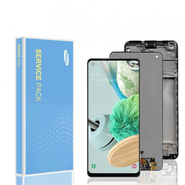 Kdr Samsung Galaxy A21s SM-A217 Lcd Ekran Dokunmatik Revize Siyah Çıtalı
