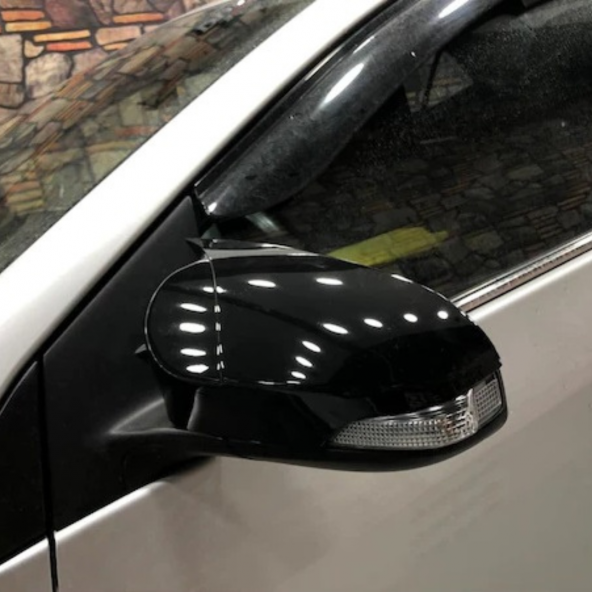 Sts Oto Aksesuar Toyota Auris 2013-2018 Batman Yarasa Ayna Kapağı Piano Black Abs Plastik - 4