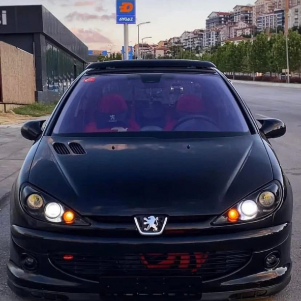 Sts Oto Aksesuar Peugeot 206 1998-2012 Uyumlu Batman Yarasa Ayna Kapağı Piano Black Abs Plastik - 5