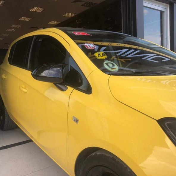 Sts Oto Aksesuar Opel Corsa E 2014-2019 Batman Yarasa Ayna Kapağı Piano Black Abs Plastik