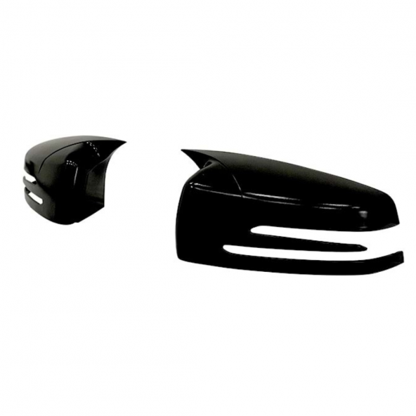 Sts Oto Aksesuar Mercedes Benz Gla X156 2014-2019 Batman Yarasa Ayna Kapağı Piano Black Abs Plastik - 3