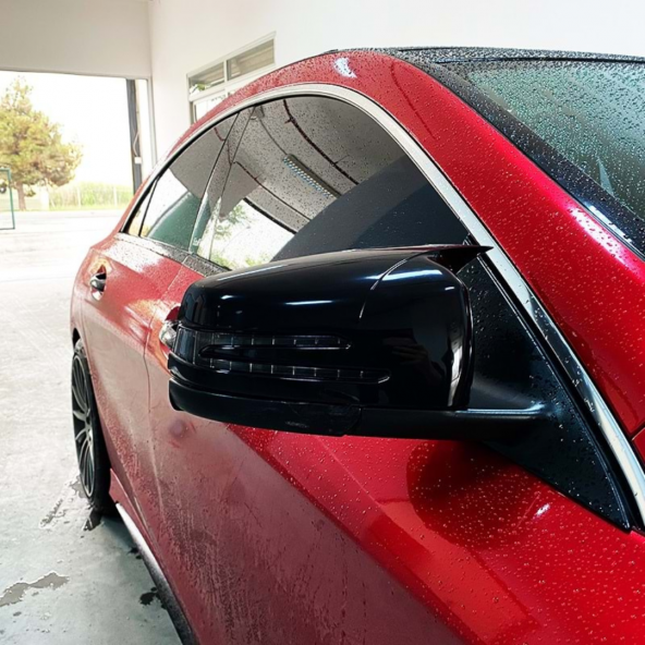 Sts Oto Aksesuar Mercedes Benz Cla W117 2013-2017 Batman Yarasa Ayna Kapağı Piano Black Abs Plastik - 2