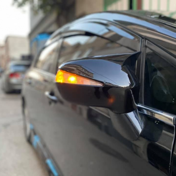 Sts Oto Aksesuar Honda Civic Fd6 2006-2011 Batman Yarasa Ayna Kapağı Piano Black Abs Plastik - 5