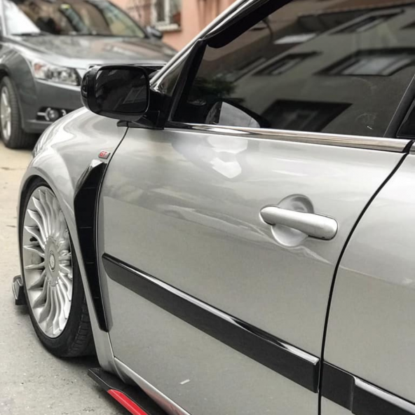 Sts Oto Aksesuar Megane 2 2002-2009 Uyumlu Batman Yarasa Ayna Kapağı Piano Black Abs Plastik