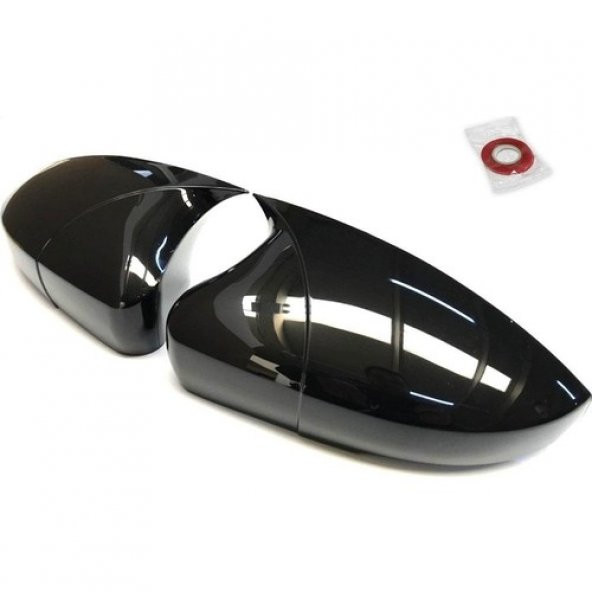 Sts Oto Aksesuar Passat Cc 2007-2017 Batman Yarasa Ayna Kapağı Piano Black Abs Plastik - 7