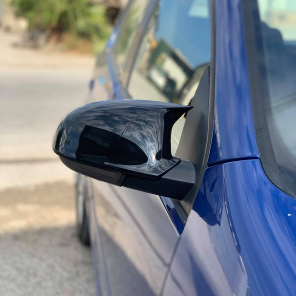 Sts Oto Aksesuar Jetta Mk5 2005-2010 Batman Yarasa Ayna Kapağı Piano Black Abs Plastik - Resim 4