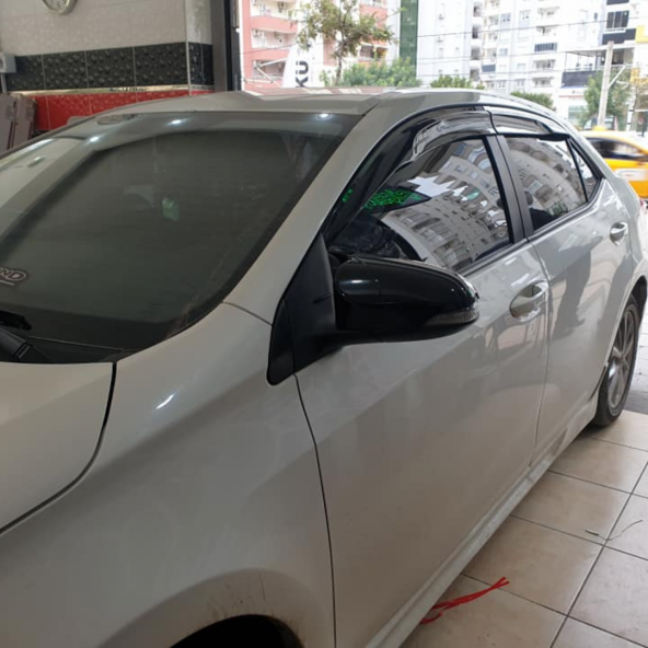 Sts Oto Aksesuar Toyota Avensis 2015-2018 Batman Yarasa Ayna Kapağı Piano Black Abs Plastik - 3