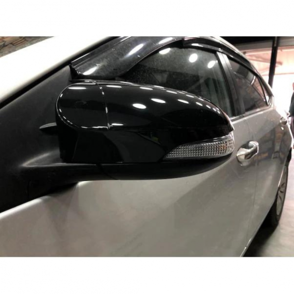 Sts Oto Aksesuar Toyota Avensis 2015-2018 Batman Yarasa Ayna Kapağı Piano Black Abs Plastik - 4