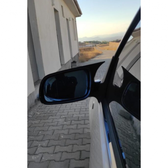 Sts Oto Aksesuar Seat Toledo Mk2 1998-2005 Batman Yarasa Ayna Kapağı Piano Black Abs Plastik - 2