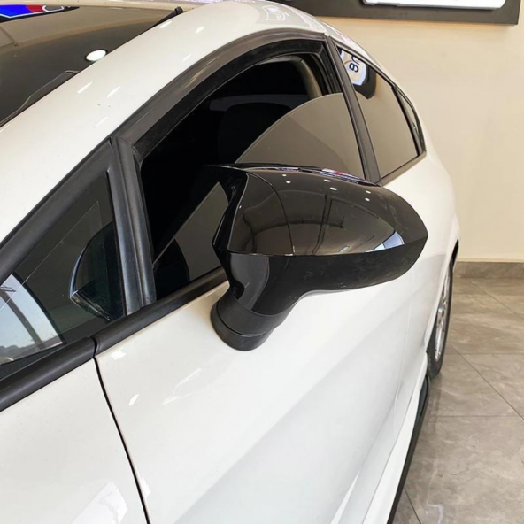 Sts Oto Aksesuar Seat Leon Mk2 Batman Yarasa Ayna Kapağı Piano Black Abs Plastik - 2