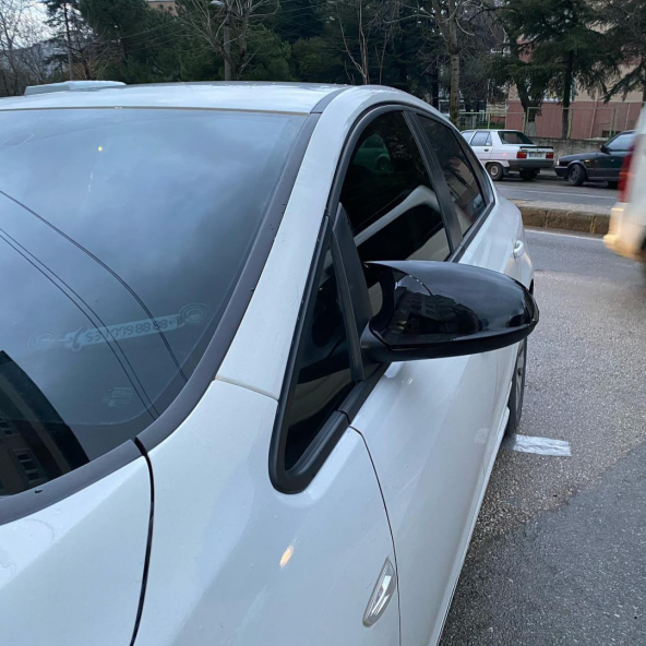 Sts Oto Aksesuar Opel Astra J Batman Yarasa Ayna Kapağı Piano Black Abs Plastik - 6