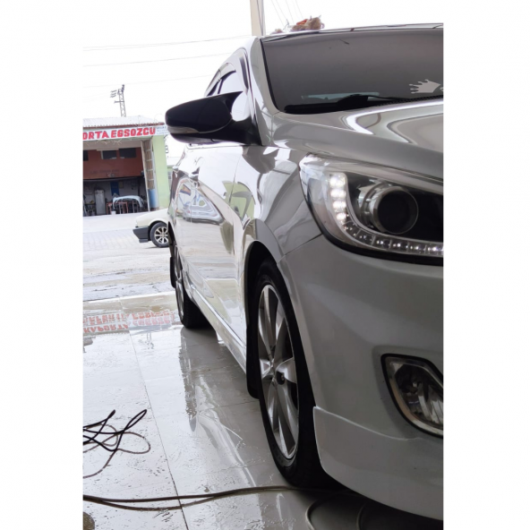 Sts Oto Aksesuar Hyundai Accent Blue Sinyalli Batman Yarasa Ayna Kapağı Piano Black Abs Plastik