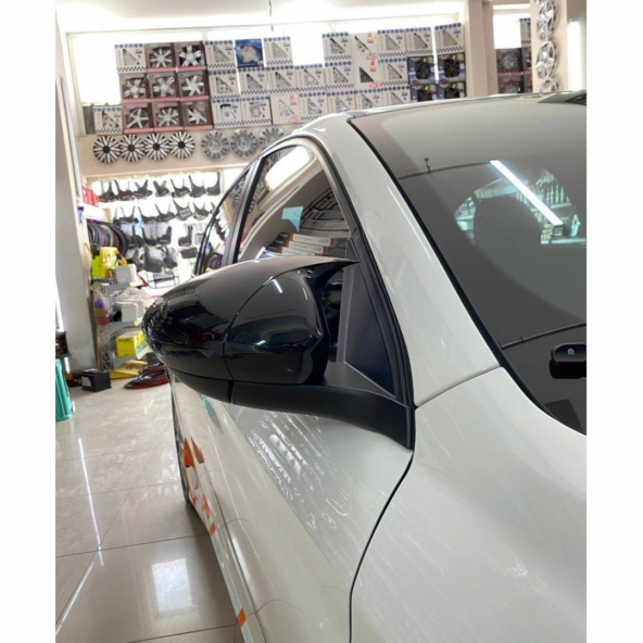 Sts Oto Aksesuar Fiat Egea Yarasa Ayna Kapağı Piano Black Tüm Modeller için Uyumludur - 2