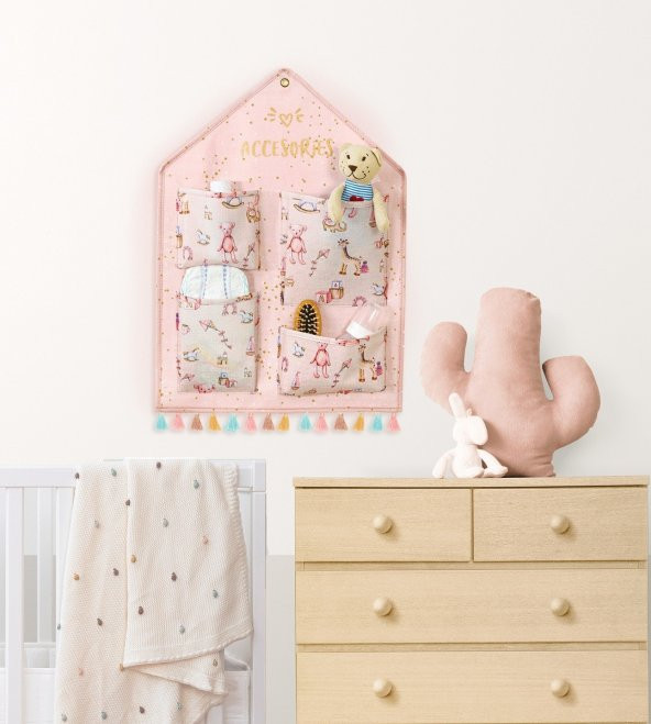 Baby 4 Cepli Kullanımı Kolay Desenli Duvar Düzenleyici (pembe)