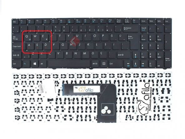 Casper SF-2196, V150062BK Notebook Klavye - (Siyah TR) Ver.2 - 2