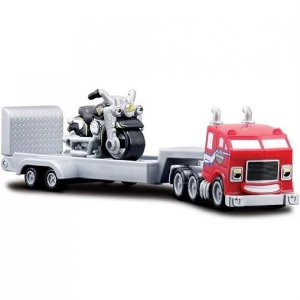 Maisto Harley Davidson Cycle Town Haulers Tır Kırmızı - Yeşil - 3