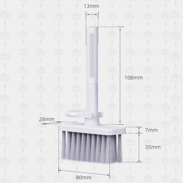 Profesyonel Klavye temizleme fırçası 5 Fonksiyonlu  Airports Kamera Kulaklık Temizleme Kiti Gamer  Temizlik Seti - 5