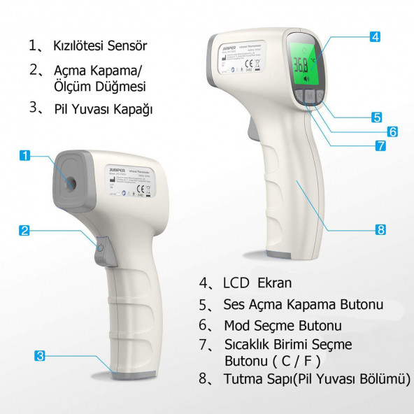 Jumper Temassız Ateş Ölçer Alından Jpd- Fr202 - 4
