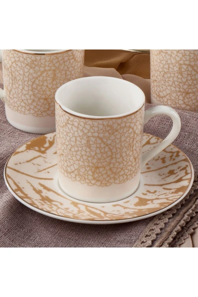 Atina 12 Parça 6 Kişilik Bone Türk Kahvesi Fincan Takımı - 2511 - 3