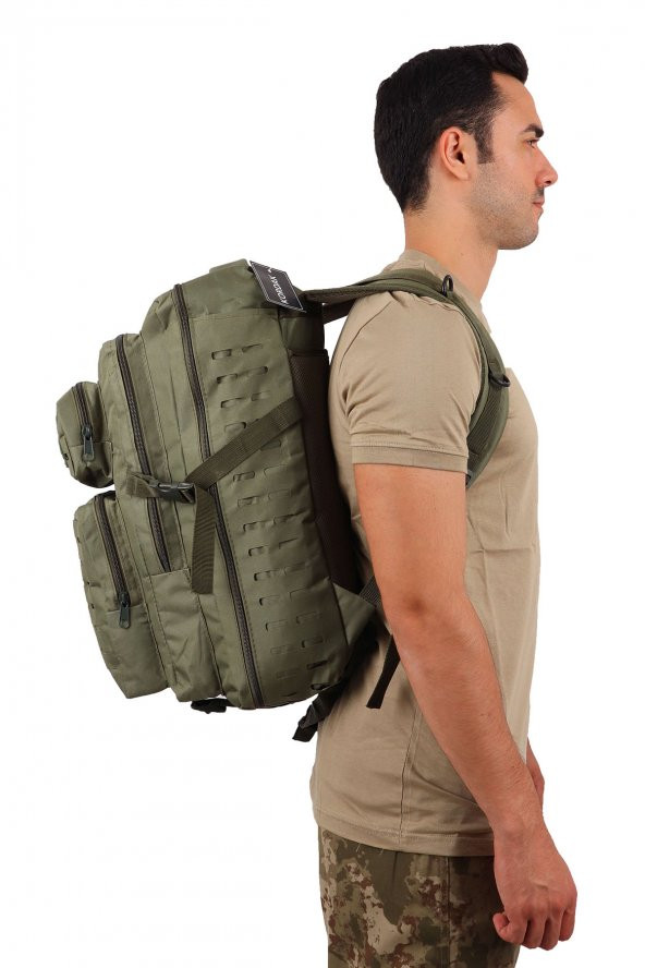 42 Lt Haki Askeri Çanta - Lazer Kesim Taktik Çanta - 2