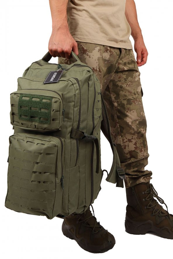 42 Lt Haki Askeri Çanta - Lazer Kesim Taktik Çanta - 3