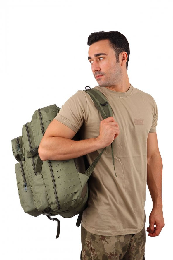 42 Lt Haki Askeri Çanta - Lazer Kesim Taktik Çanta - 4