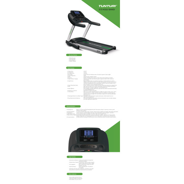 Tunturi SH15 2,75 Hp Otomatik Eğimli Koşu Bandı - 3