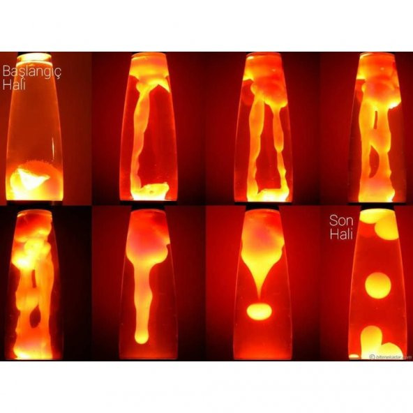 Lav Lambası Kırmızı Büyük Boy 41 cm Gece Lambası Lava Lamp Kırmızı - 2