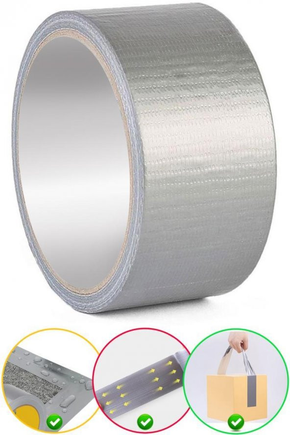 Bondit Güçlü Takviye Tamir Bandı Duct Tape Gri 48x10 metre