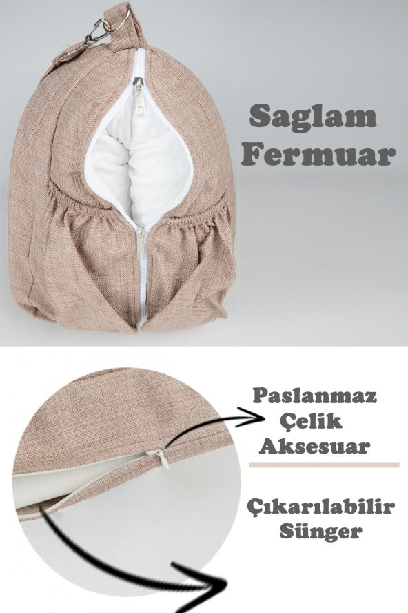 Çantalı Taşınabilir Bebek Reflü Yatağı, Yastığı, Babynest, Anne Çantası Dokuma Kumaş Çocuk Araç Gereçleri - Resim 10